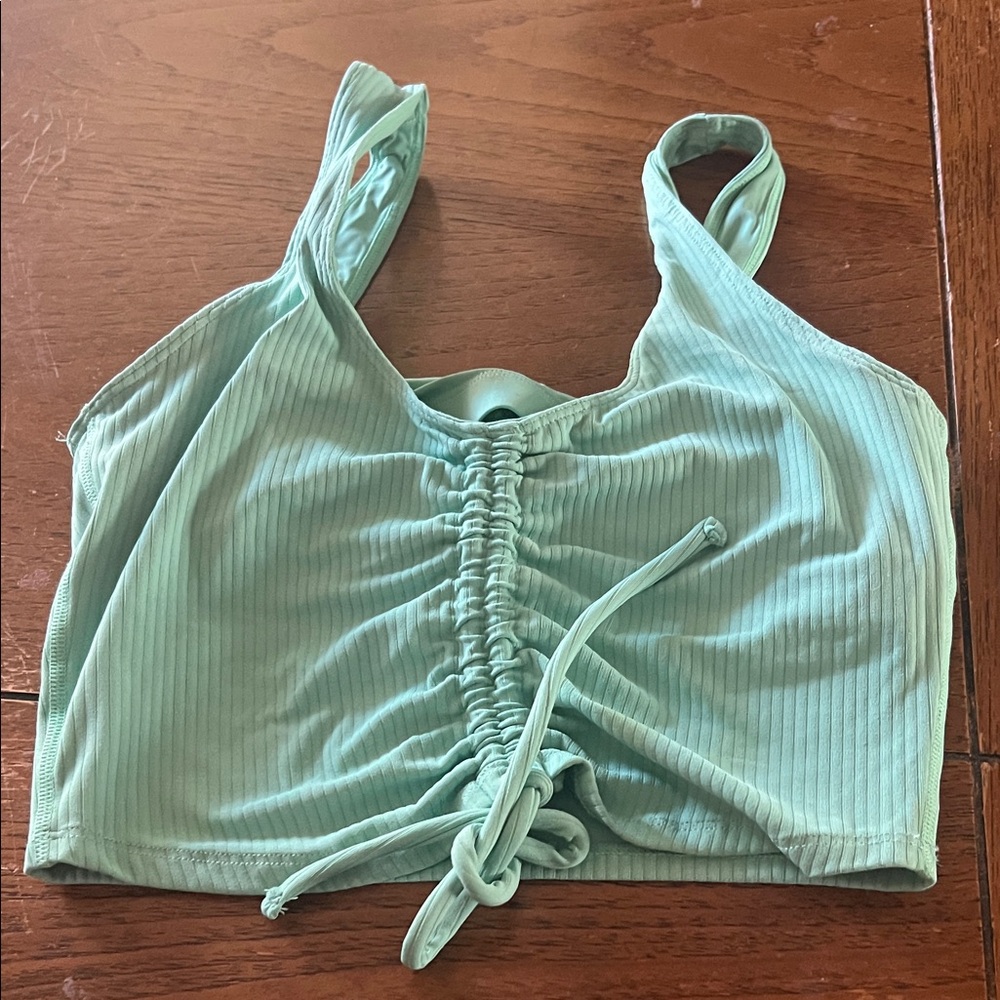 Beach Riot Mint Ruched Crop Top
